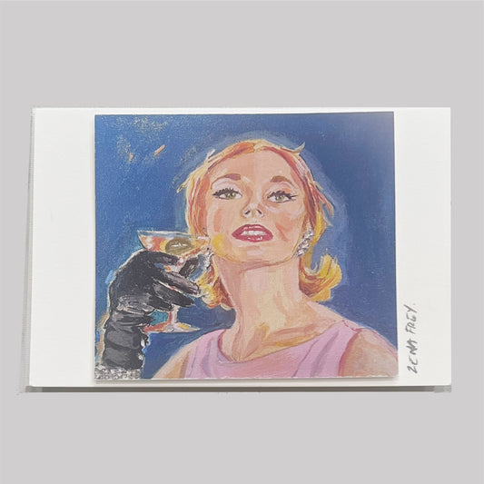 Betty and her Martini -Card