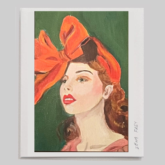 card- Woman in the Orange Hat