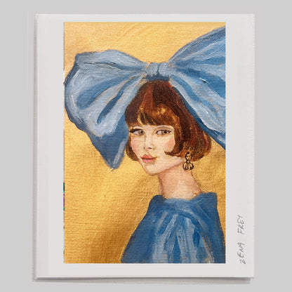 Girl with the Blue Bow  — Frey Femme Card