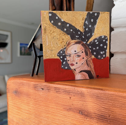 Woman in Veiled Hat Art Box
