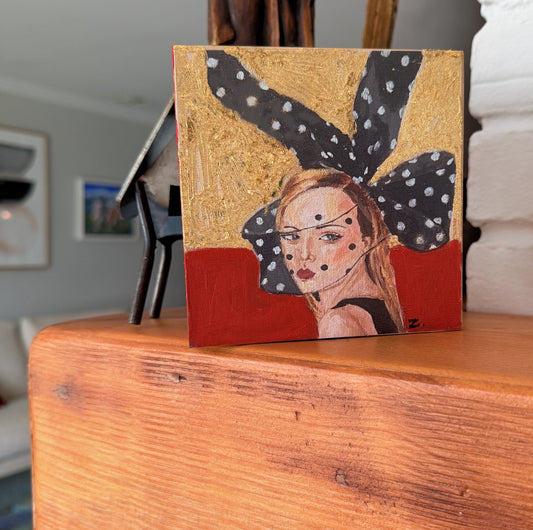 Woman in Veiled Hat Art Box