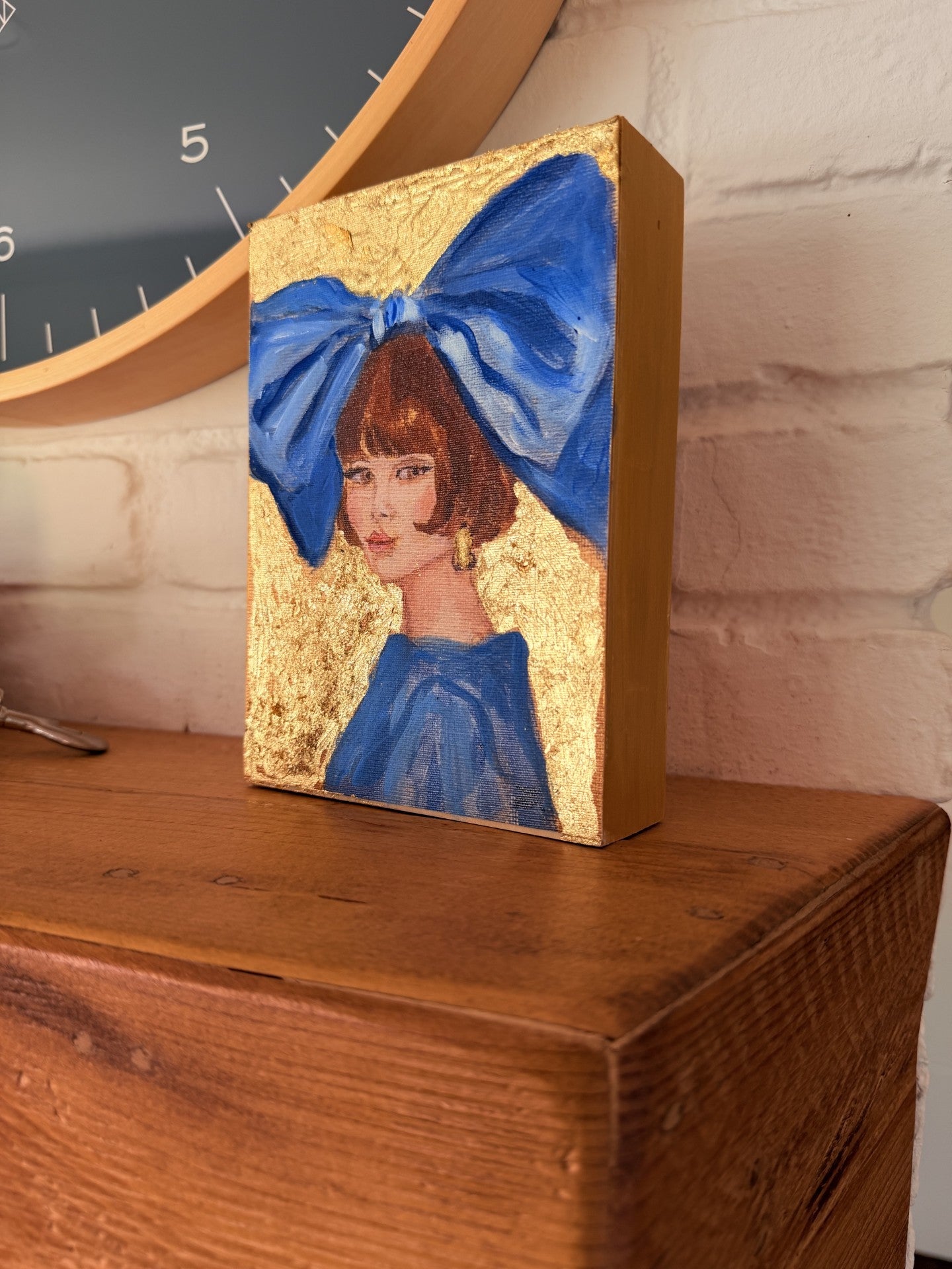 Girl with Blue Bow Art Box