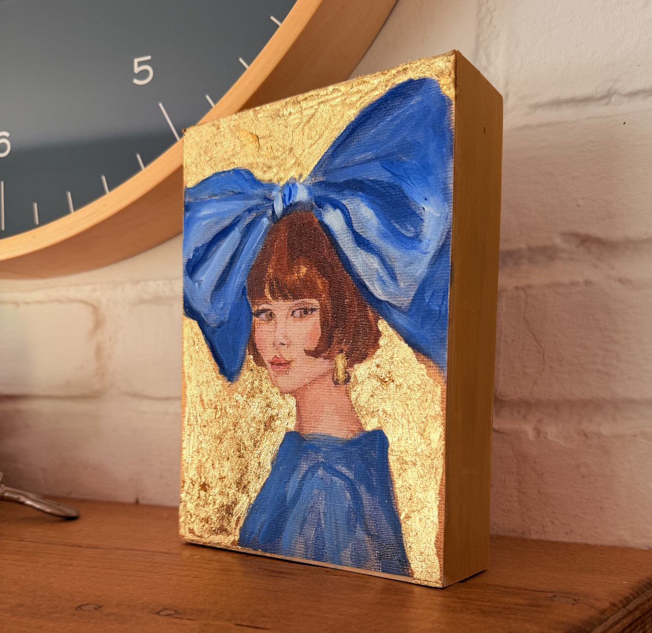 Girl with Blue Bow Art Box