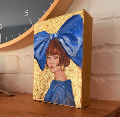 Girl with Blue Bow Art Box