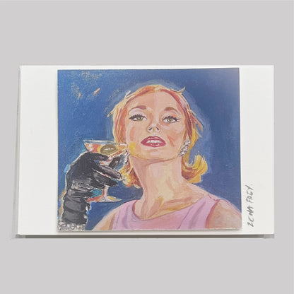 Betty and her Martini -Card