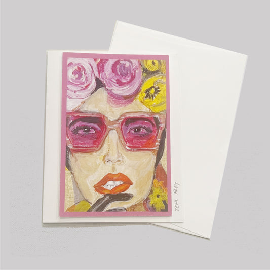 Rose colored glasses-card