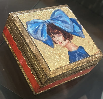 Keepsake Box Girl with the Blue Bow