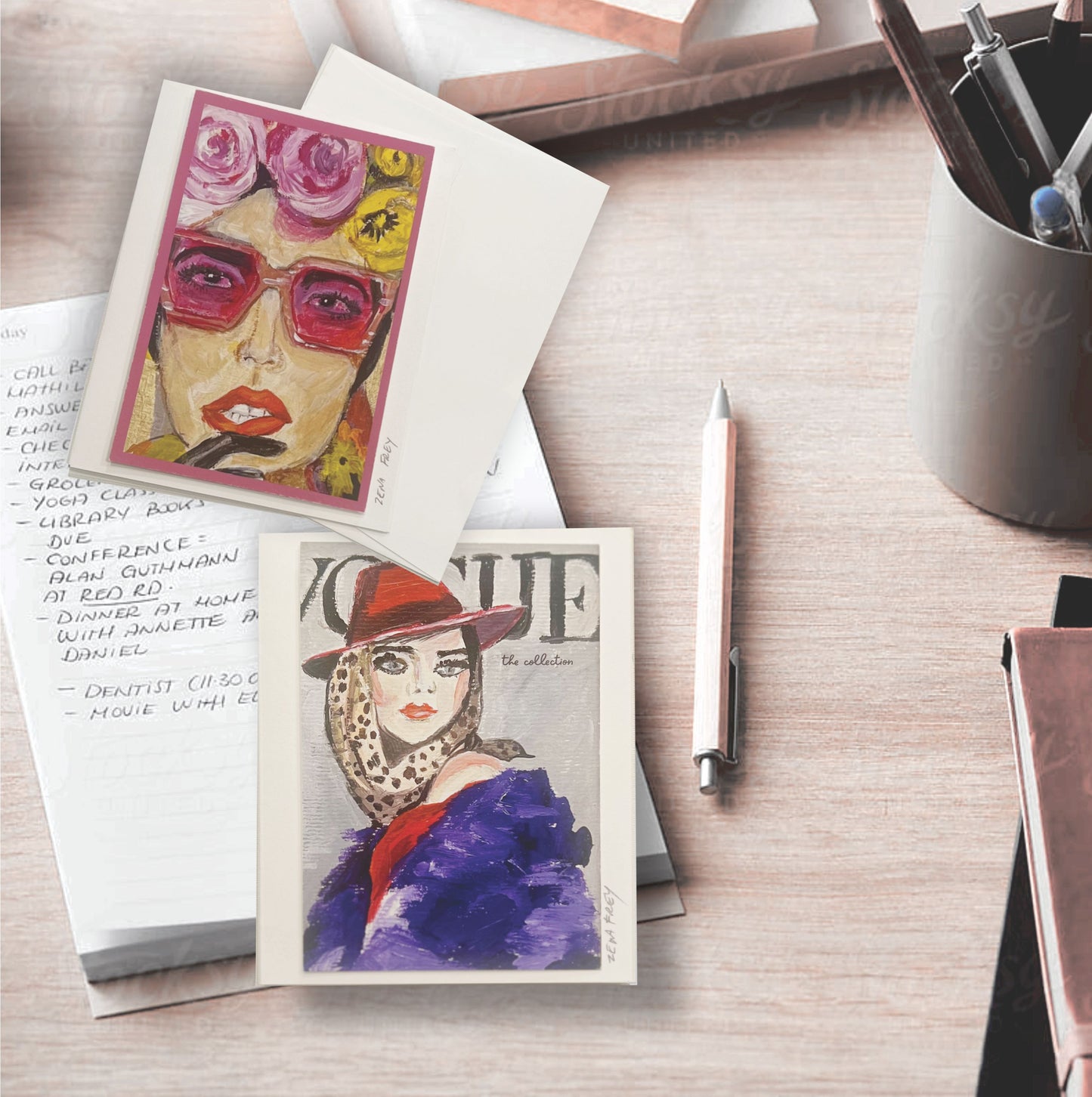 Rose colored glasses-card