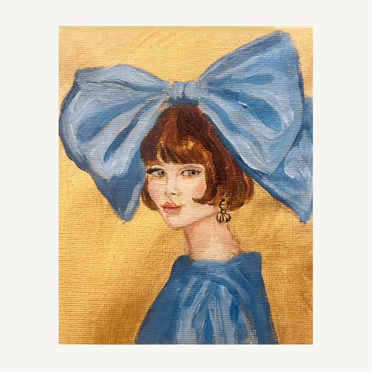 The Girl with the Blue Bow — Frey Femme Print